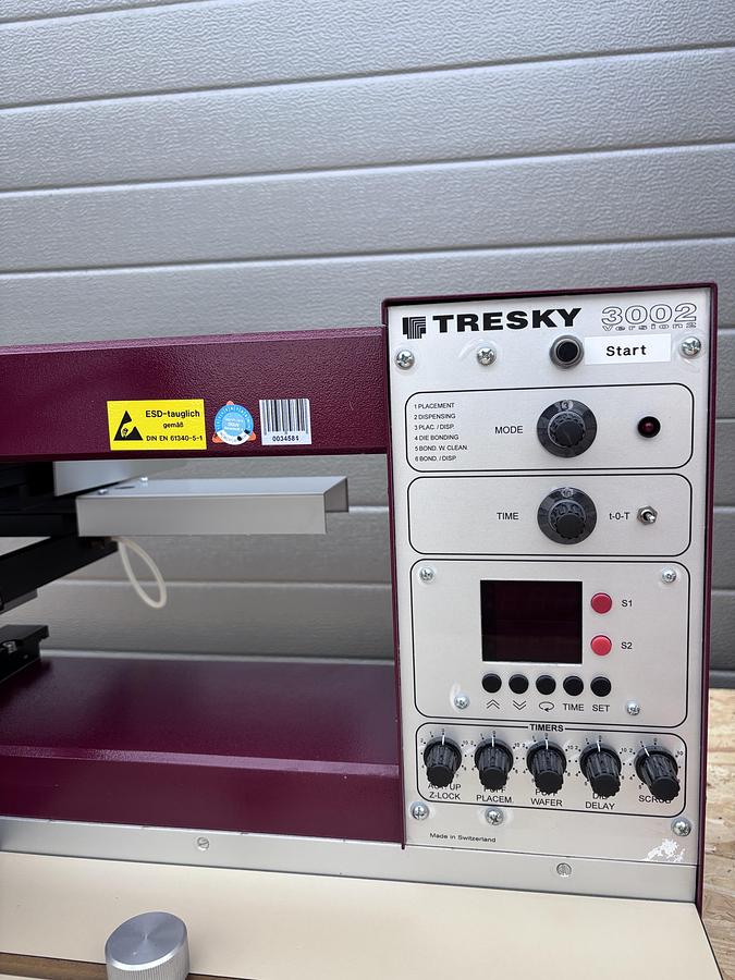 Used Tresky 3002/3102 , 8" Die Bonder with Wafer Ejector without microscope