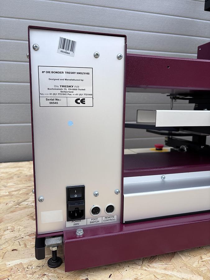 Used Tresky 3002/3102 , 8" Die Bonder with Wafer Ejector without microscope