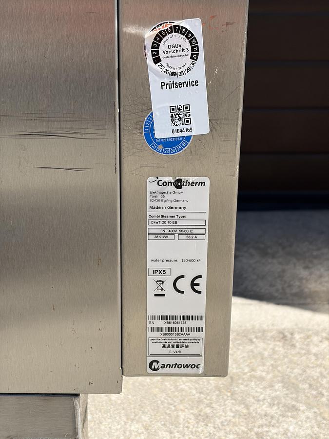 Used Convotherm 4 easyTouch C4eT 20.10 EB combi oven , year 2016