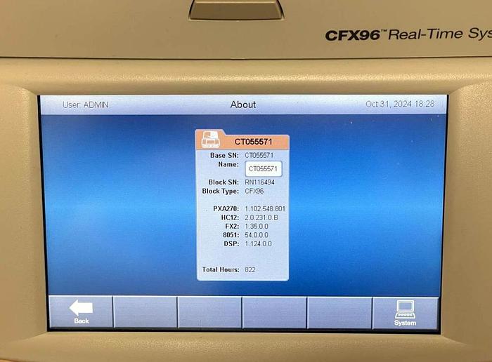 Used BIO RAD CFX96 / C1000 , Like New , Only ca. 800 Hours !! , 2021 year !!