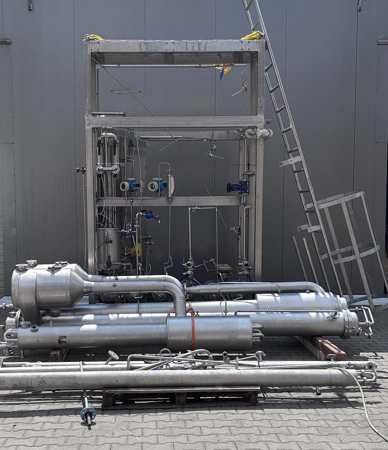 Used APV Anhydro 2FFTE TVR1 , Falling film evaporator