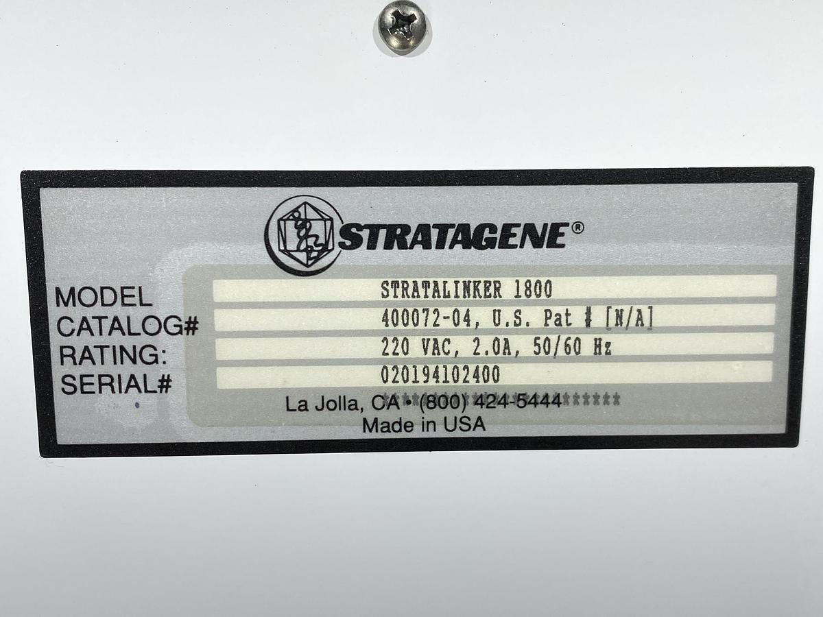 Used Stratagene Stratalinker 1800 UV Crosslinker