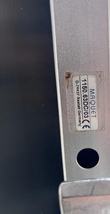 Used Maquet Alphamaquet 1150.30B0 OR Table Top + 1146.62A0 Transporter