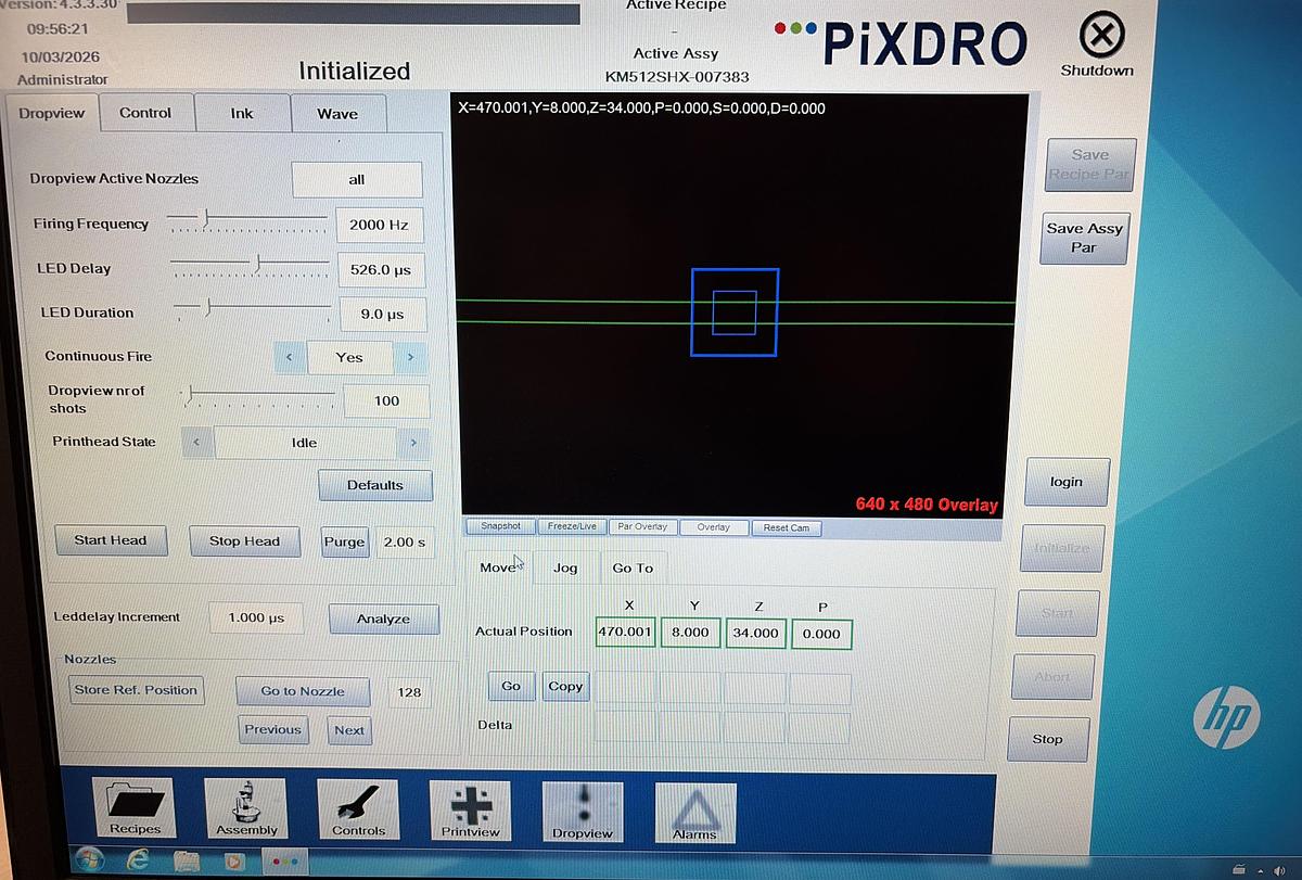 Used SUSS MicroTec  Meyer Burger PiXDRO LP30 Inkjet Printer ,  Wafer Semiconductor