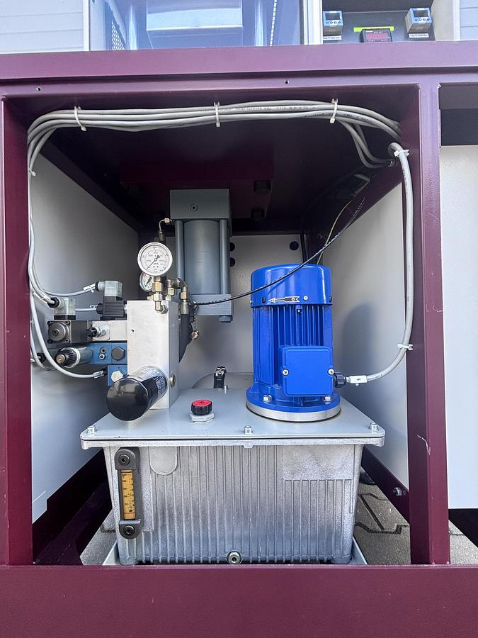 Used Vogt LaboPress P200S hydraulic laboratory press with heated platens