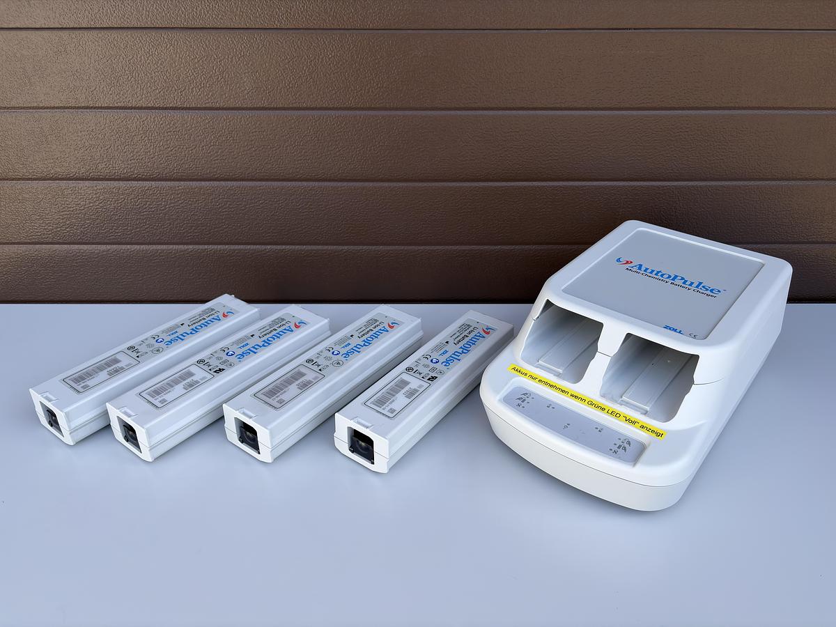 Used ZOLL AutoPulse Model 100 Resuscitation System with Charger, 4 Batteries and Accessories
