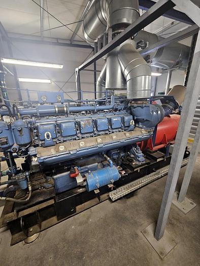 Used Network support system : 2400 KVA by Diesel Generator Set with 2x MTU 12V396 Engine / AEG DKBH 4408-04