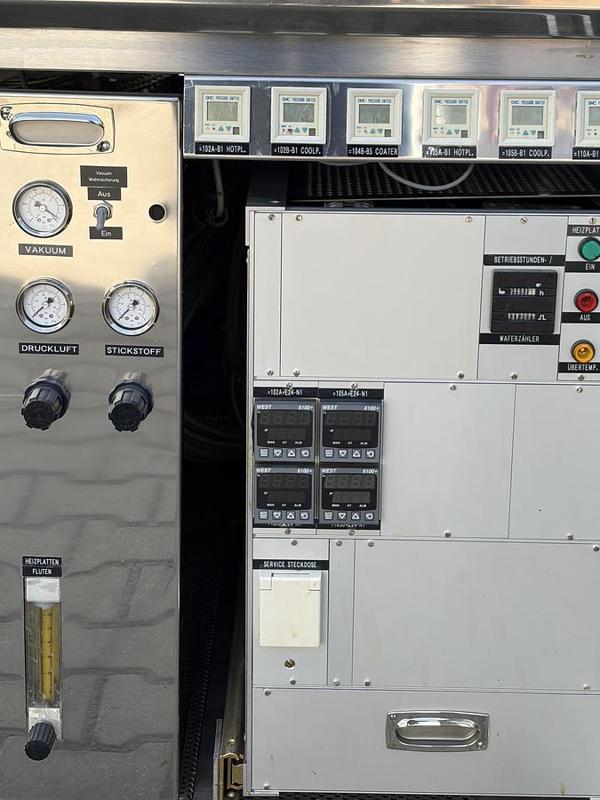 Used Fairchild Convac CBA-M-6000 FM6000 Wafer Coater Developer Track 400V 6kVA 1996
