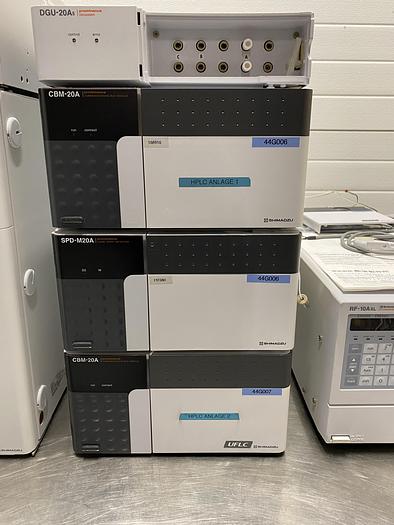 Used Shimadzu HPLC System , SPD-M20A , CTO-20AC , 2 x CBM-20A , LC-20AD