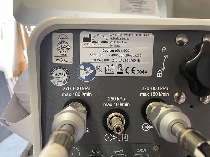 Löwenstein Elisa 600 ventilator , Lowenstein
