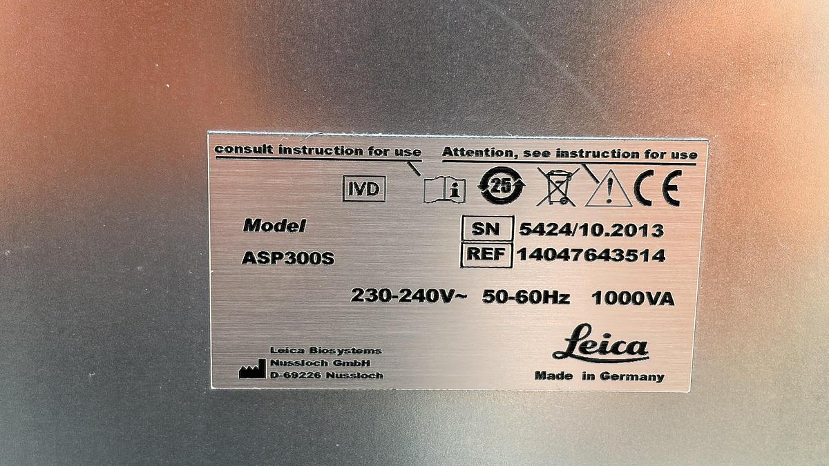 Used Leica ASP 300S Tissue Processor