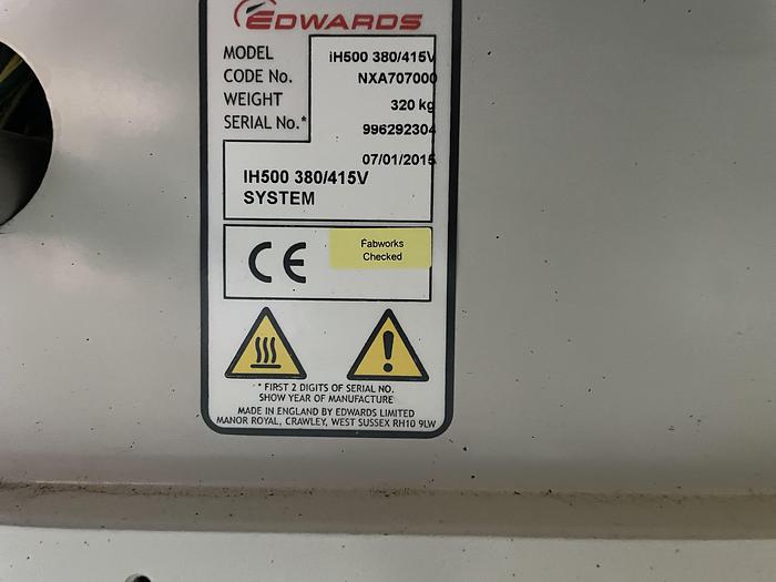 Used 5 x BOC Edwards Vacuum Pump iH600 , iH500 , NXA706000 ,