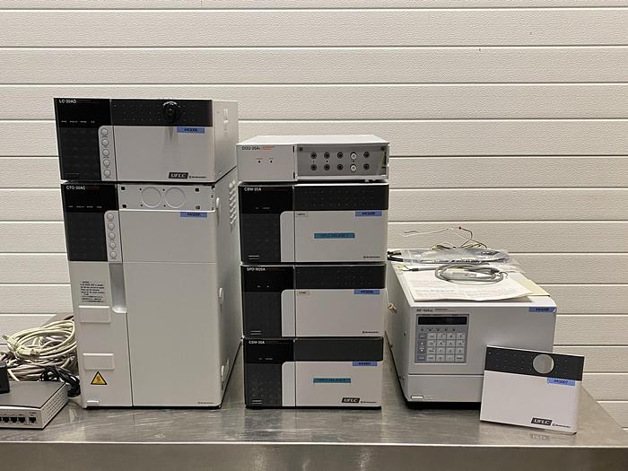 Used Shimadzu HPLC System , SPD-M20A , CTO-20AC , 2 x CBM-20A , LC-20AD