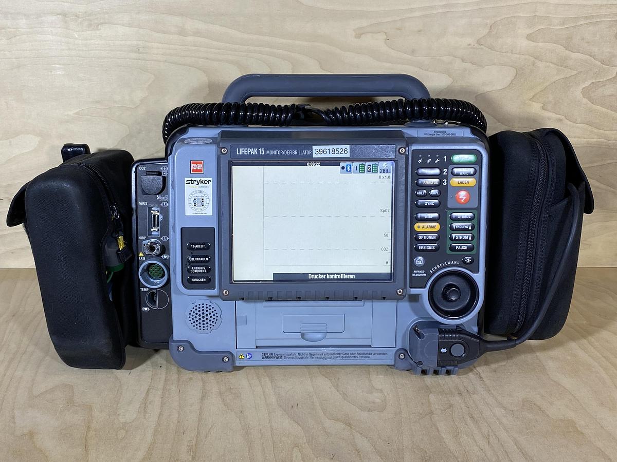 Used Stryker Lifepak 15 with many Accessories , Physio Control , defibrillator