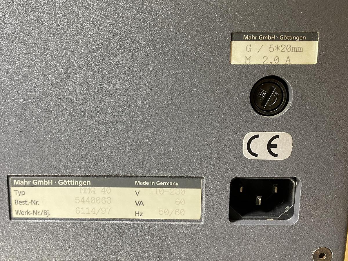 Used Mahr Formtester MMQ 40 Roundness Measuring Machine with Form-PC System