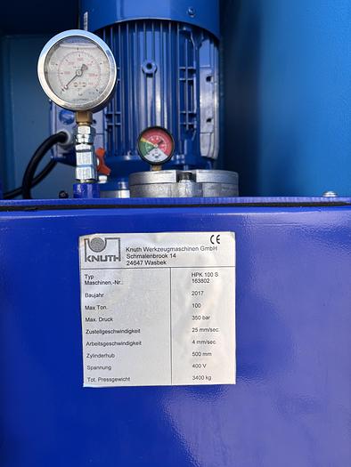 Used Knuth HPK 100 S  ,     Hydraulic C-frame press