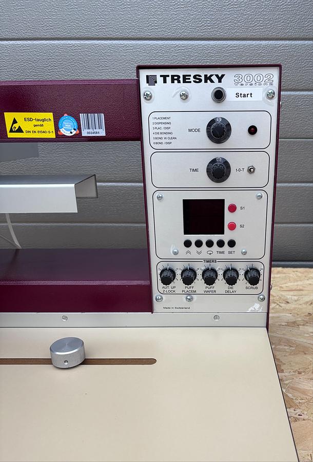 Used Tresky 3002/3102 , 8" Die Bonder with Wafer Ejector without microscope
