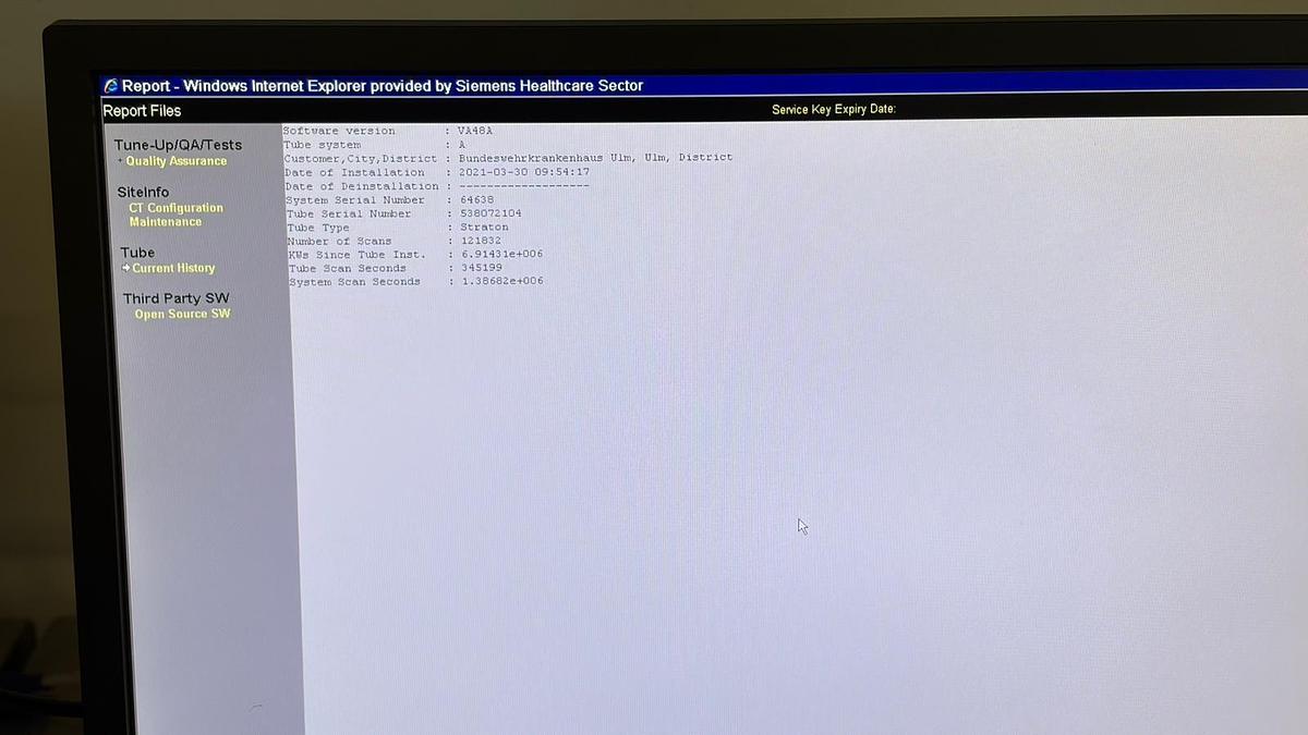 Used Siemens STRATON MX P X-Ray Tube, ONLY 345199 Scan Sec !! SOMATOM AS , 2021 YEAR