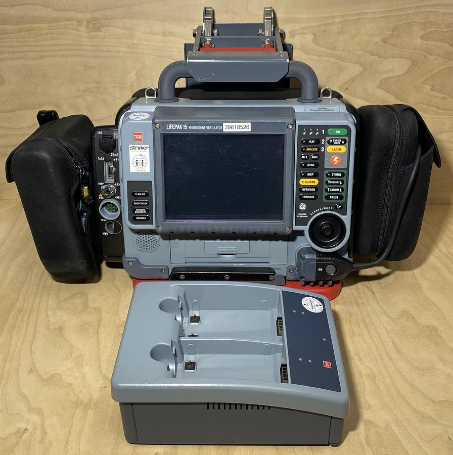 Used Stryker Lifepak 15 with Accessories , Physio Control , defibrillator
