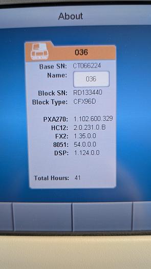 Used BIO RAD CFX96 / C1000 , LIKE NEW , ONLY 41 Hours !! , 2022 Year !!