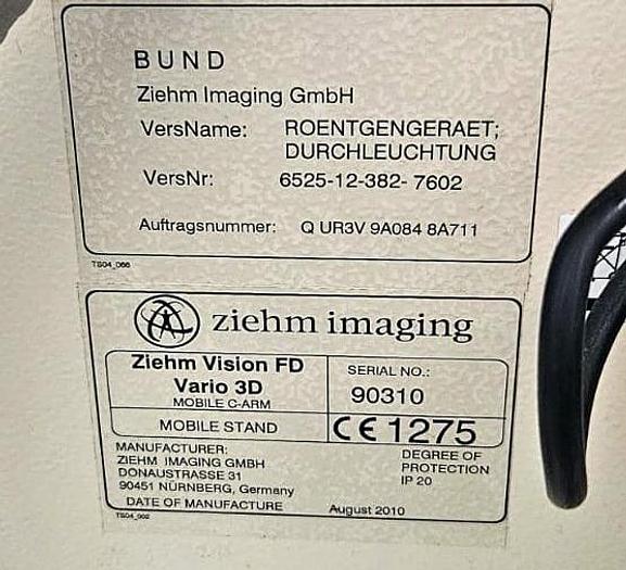 Used Ziehm Imaging Vision FD Vario 3D , Mobile C-Arm