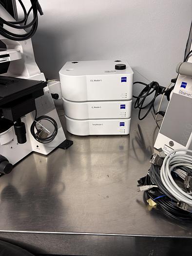 Used Set of 2 x Zeiss Axiom Observer Z1 / D1 mit LSM 710 , Incubator XL LSM 710