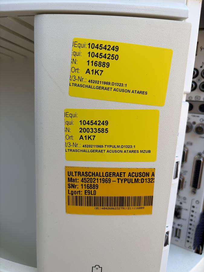 Used Siemens ACUSON Antares Ultrasound Imaging System