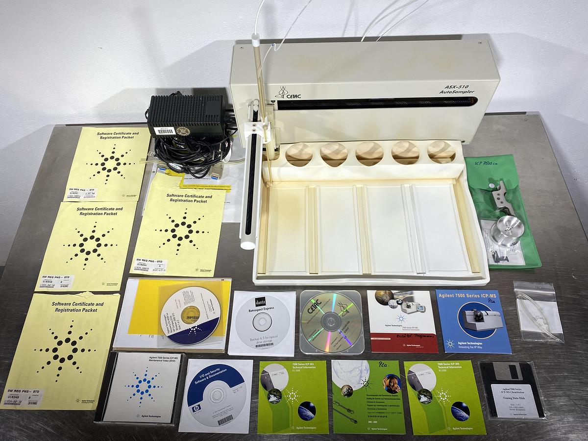 Used ICP-MS Agilent 7500 Series   G3272A + CETAC ASX-510 Autosampler