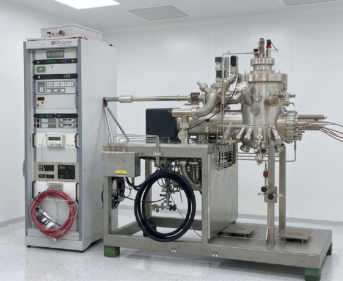 Used Scienta Omicron / MBE-Komponenten UHV MBE Multiprobe E-Beam Evaporation System – EBVM200, GENIUS, HABS, SH150, StarCell, TMU201