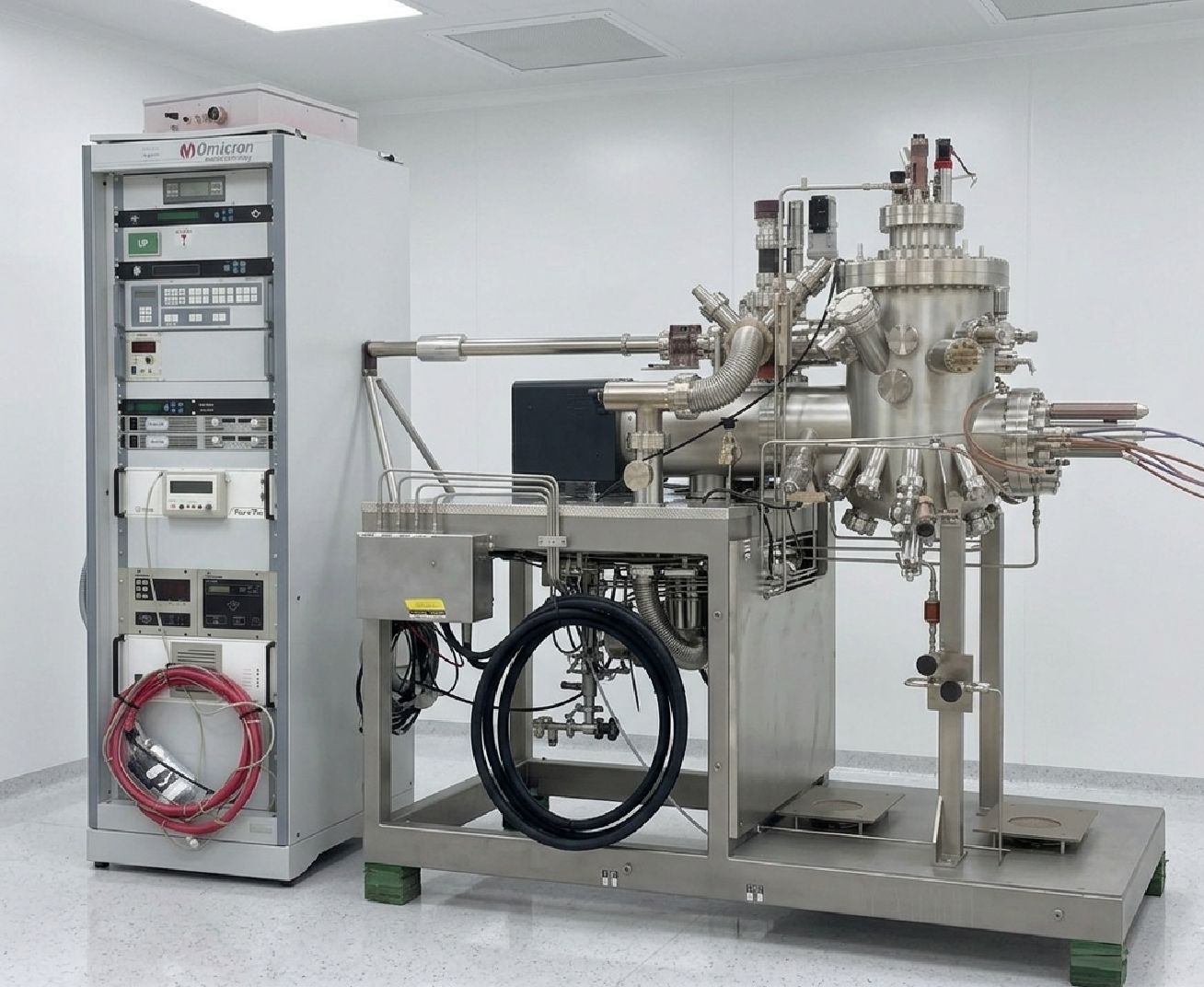Used Scienta Omicron / MBE-Komponenten UHV MBE Multiprobe E-Beam Evaporation System – EBVM200, GENIUS, HABS, SH150, StarCell, TMU201