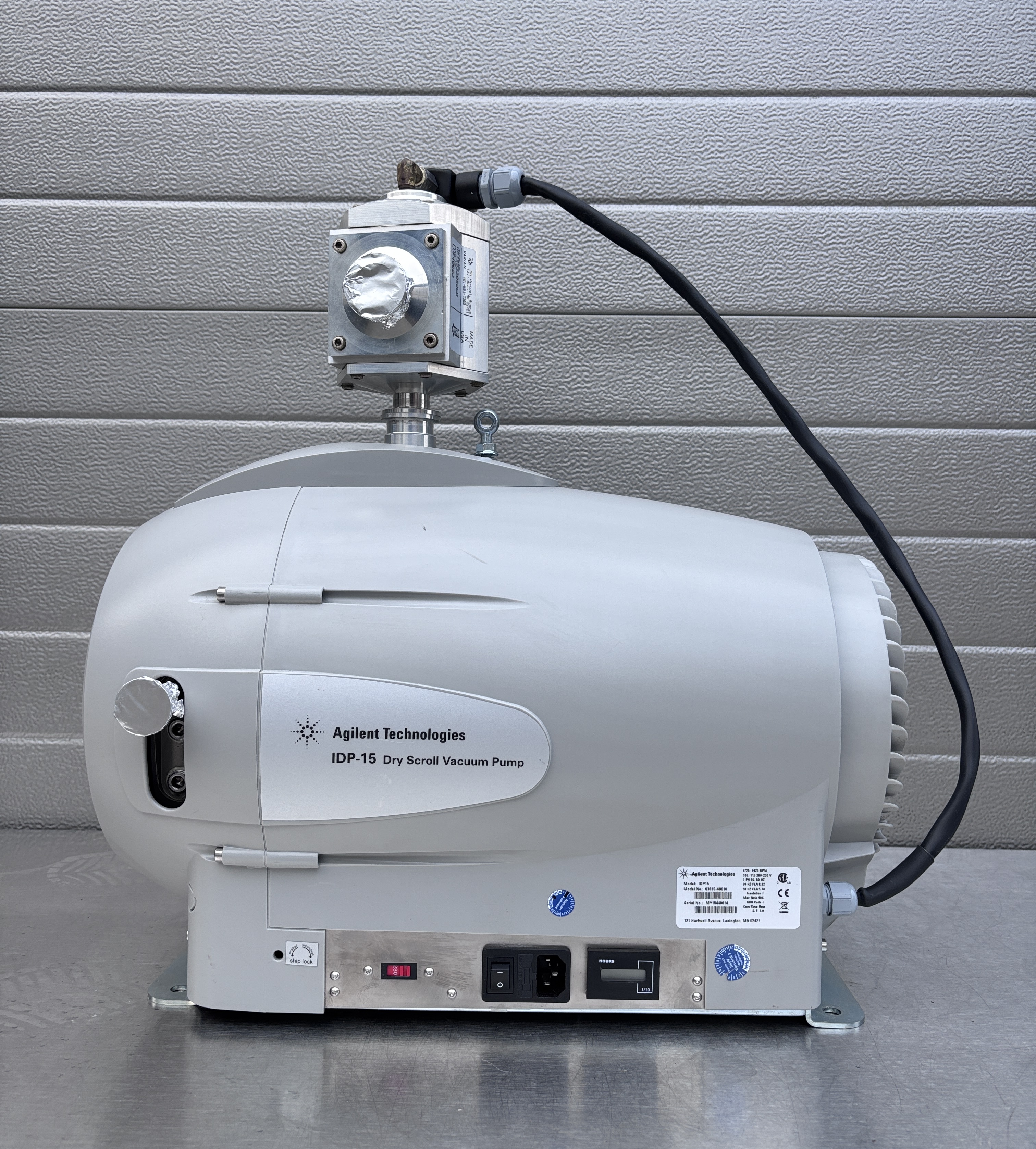 Used Agilent Technologies / Varian IDP-15 Dry Scroll Vacuum Pump with VPI Valve