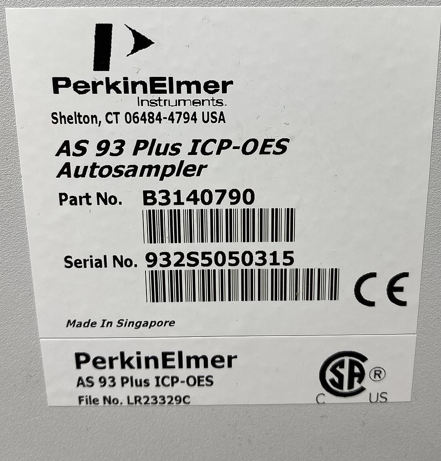 Used  Perkin Elmer AS93 Plus , Autosampler