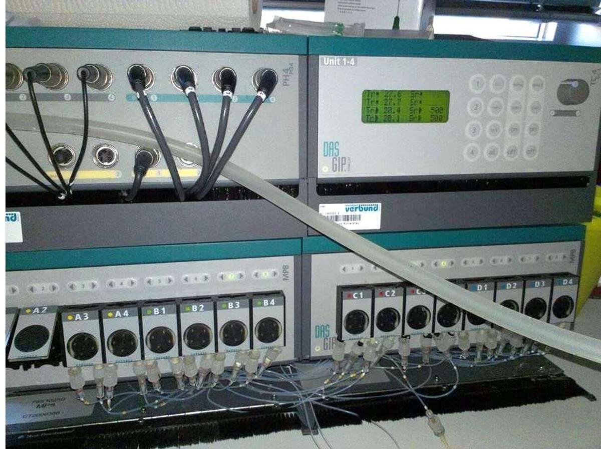 Used DASGIP CTPC04208 Mikrobio Fermenter 4x 250ml MP8 PH4PO4 TC4SC4F