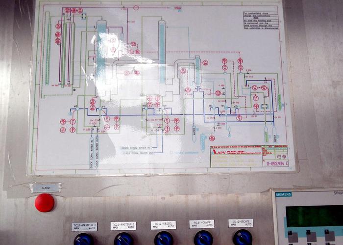 Used APV Anhydro 2FFTE TVR1 , Falling film evaporator