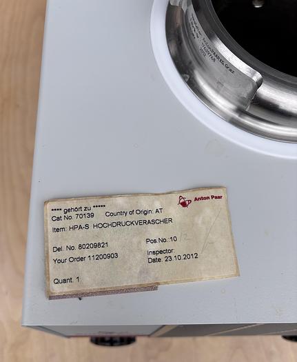 Used Anton Paar HPA-2 High Pressure Asher