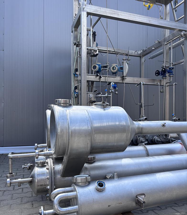 Used APV Anhydro 2FFTE TVR1 , Falling film evaporator