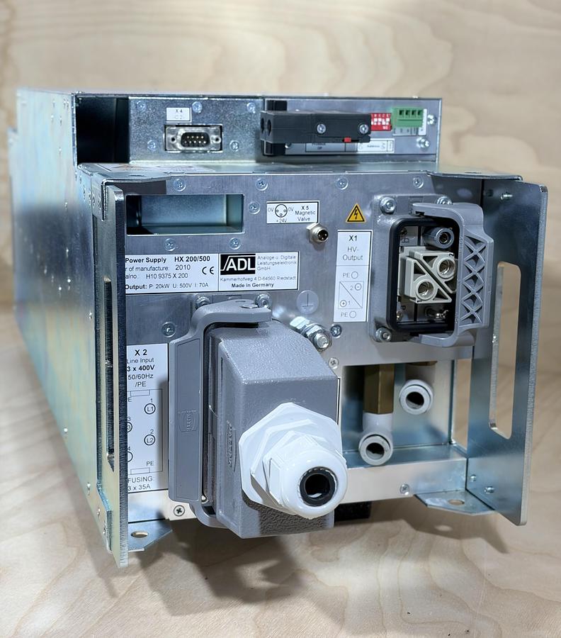 Used ADL HX 200/500 20 kW Water-Cooled DC Power Supply for Sputtering