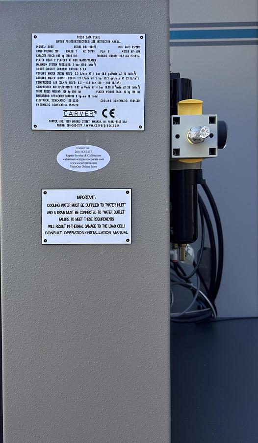 Used Carver 5955 , Lab Press , 2019 year