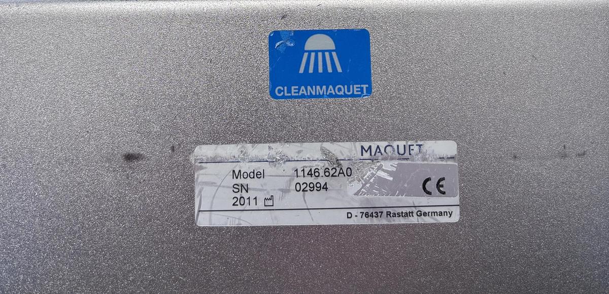 Used Maquet 1150.30B0 OR Table Top + 1150.73BC Leg Plates + 1146.62A0