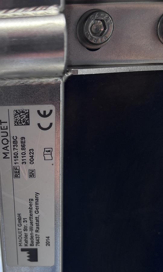 Used Maquet 1150.30A0 OR Table Top + 1150.73BC Leg Plates + 1146.62A0