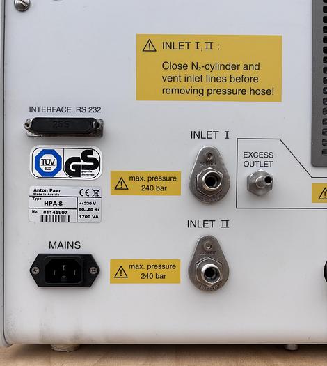 Used Anton Paar HPA-2 High Pressure Asher