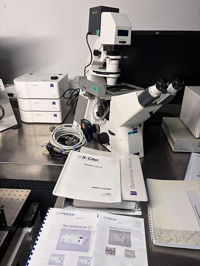 Used Satz von 2 x Zeiss Axiom Observer Z1 / D1 mit LSM 710 , Inkubator XL LSM 710