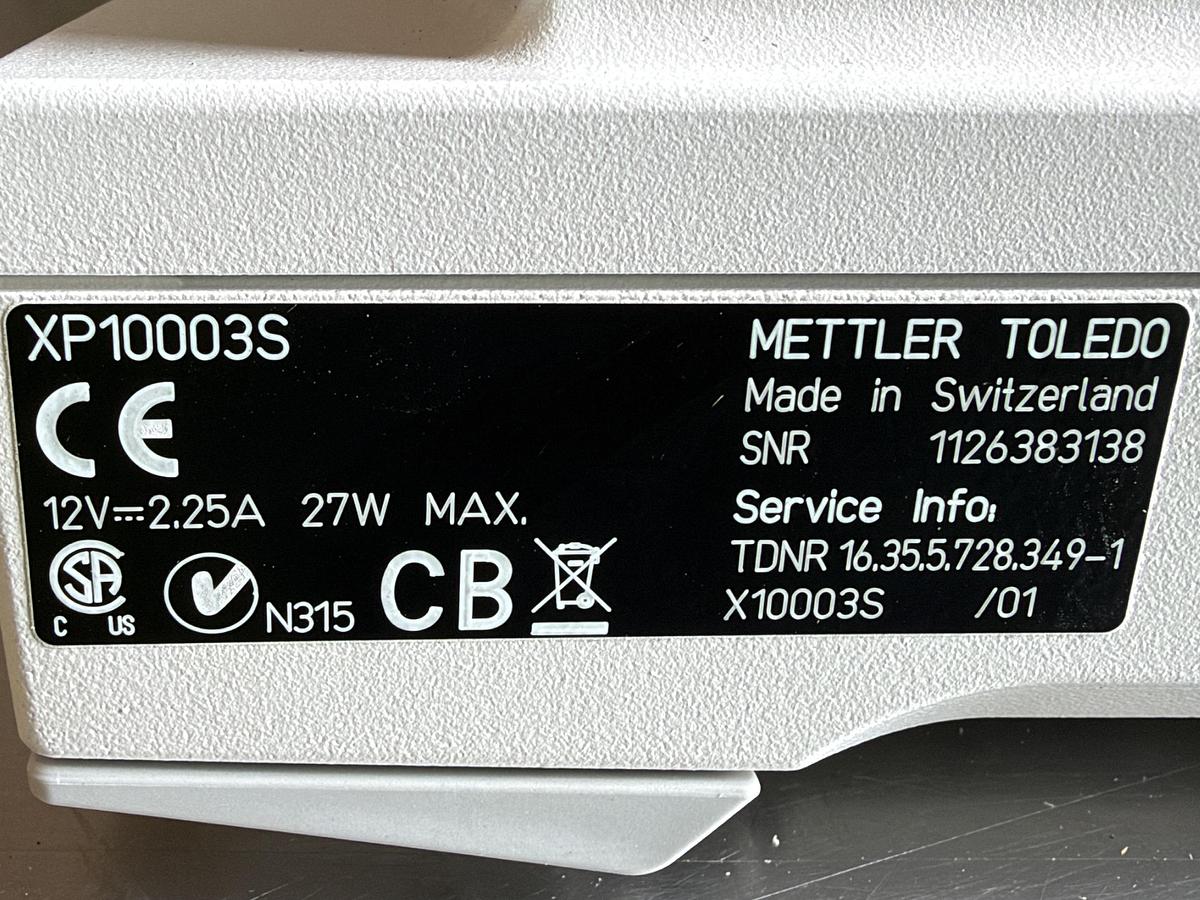 Used METTLER TOLEDO XP10003S Mass Comparator 10.1kg / 1mg High Precision TESTED
