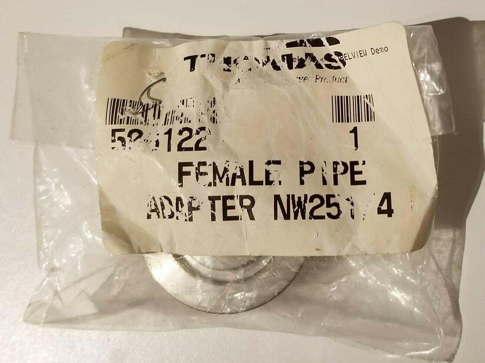 New open box Thomas 506122 NW25 Vacuum Pipe Adapter