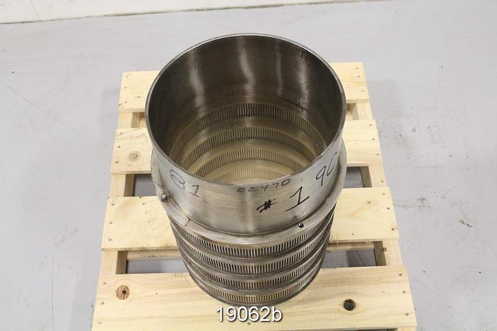 Used Bird 100 Pressure Screen Basket, .012" Slots, 5 Mm #19062