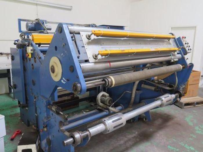 Used 54" (1.37M) WIDE FOIL MASTER LABEL SLITTER REWINDER ALAN DUFFY ENGINEERING