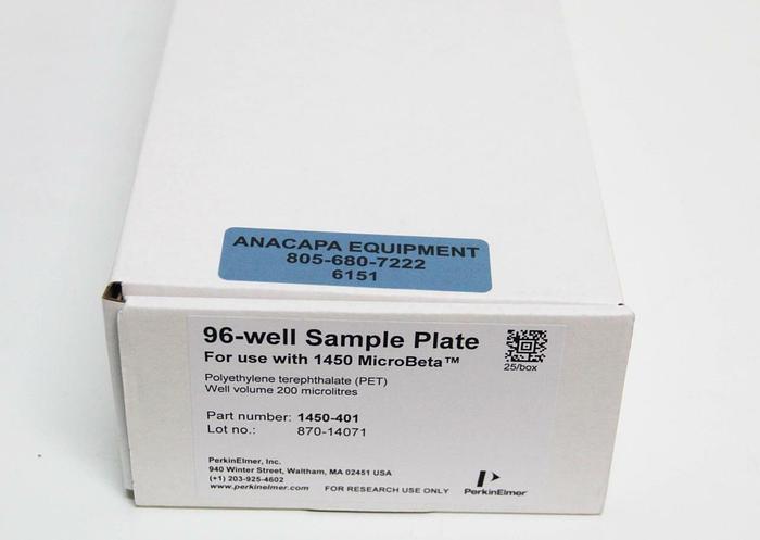 Perkin Elmer 1450-401 Clear 96 Well Flexible PET Microplate 25 PER BOX 6151