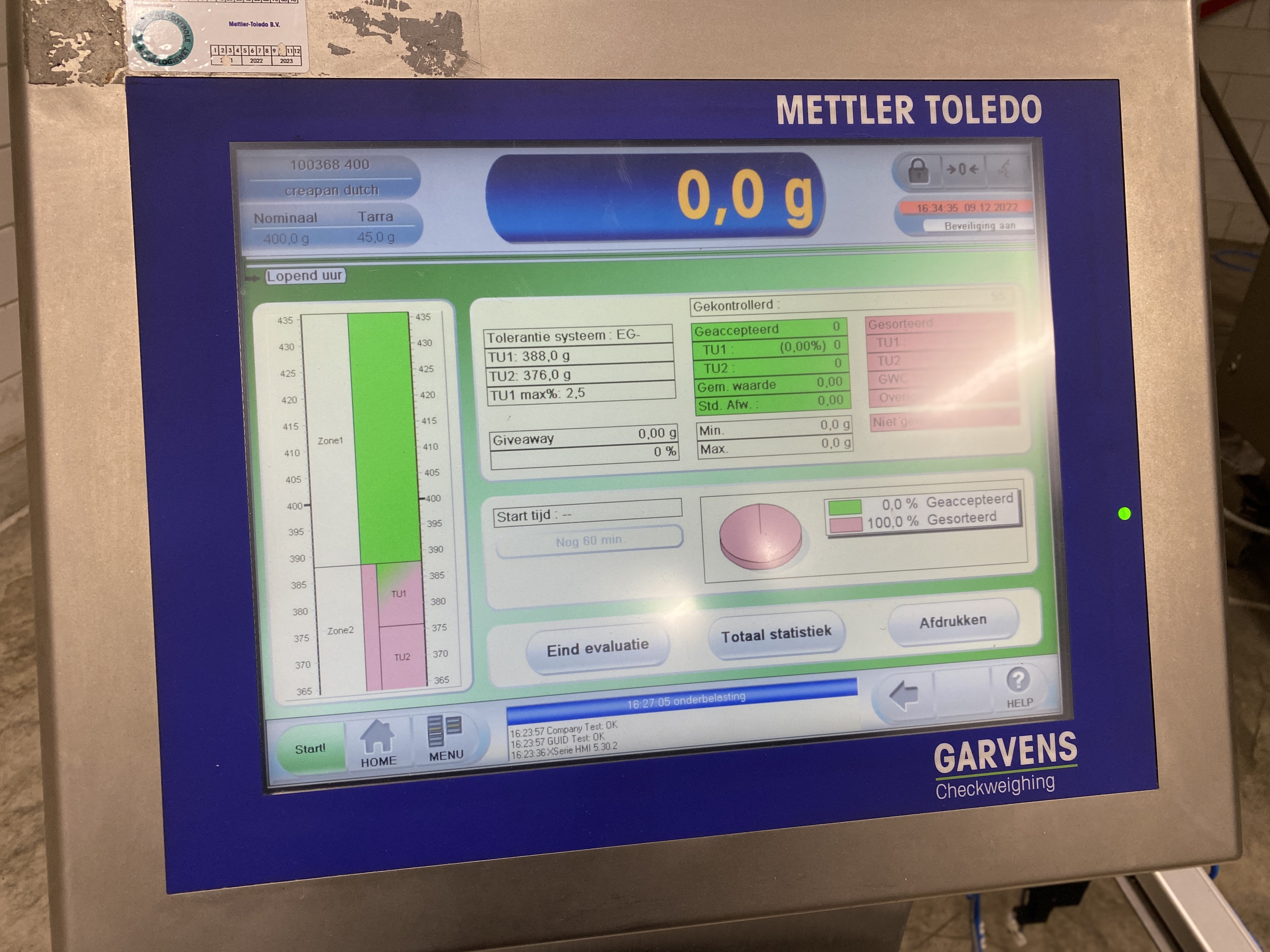 Used 2013 Mettler Toledo Garvens XS checkweigher