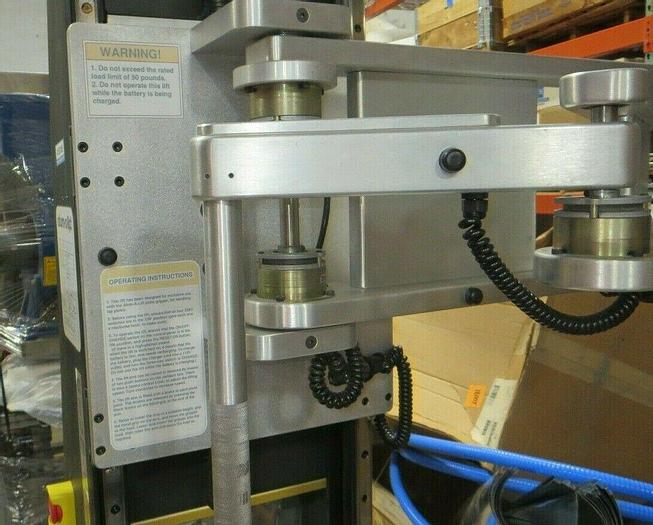 Used Alum-A-Lift, A250-72CS/LR/Cart, Plate Gripper Lift, Max Load: Arm-50#, Cart-100#