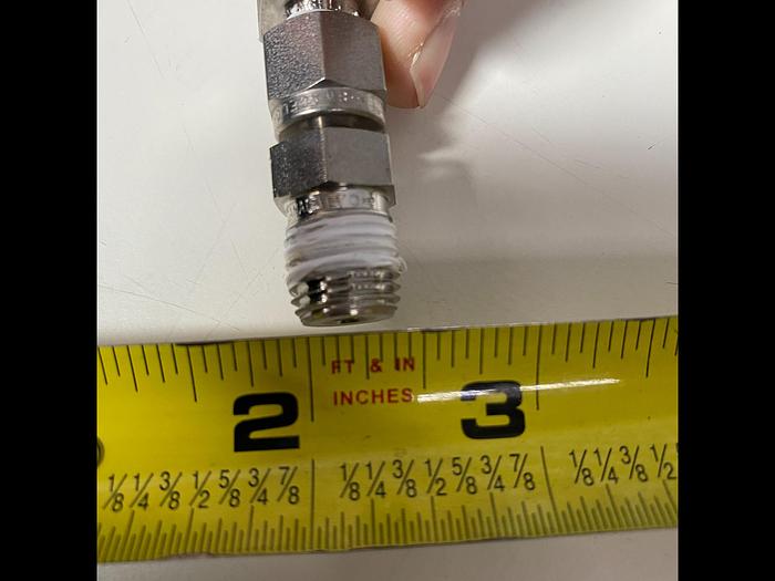 Used Stainless Steel Filter Housing 5" L x 3" Sanitary Fitting w/ Swagelok Valves